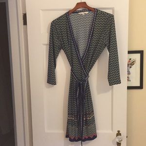 Wrap dress knee length